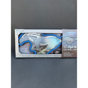 Ford Mustang - Blue LED Simulated Neon Wall Mounted Light Home Decor-NIB